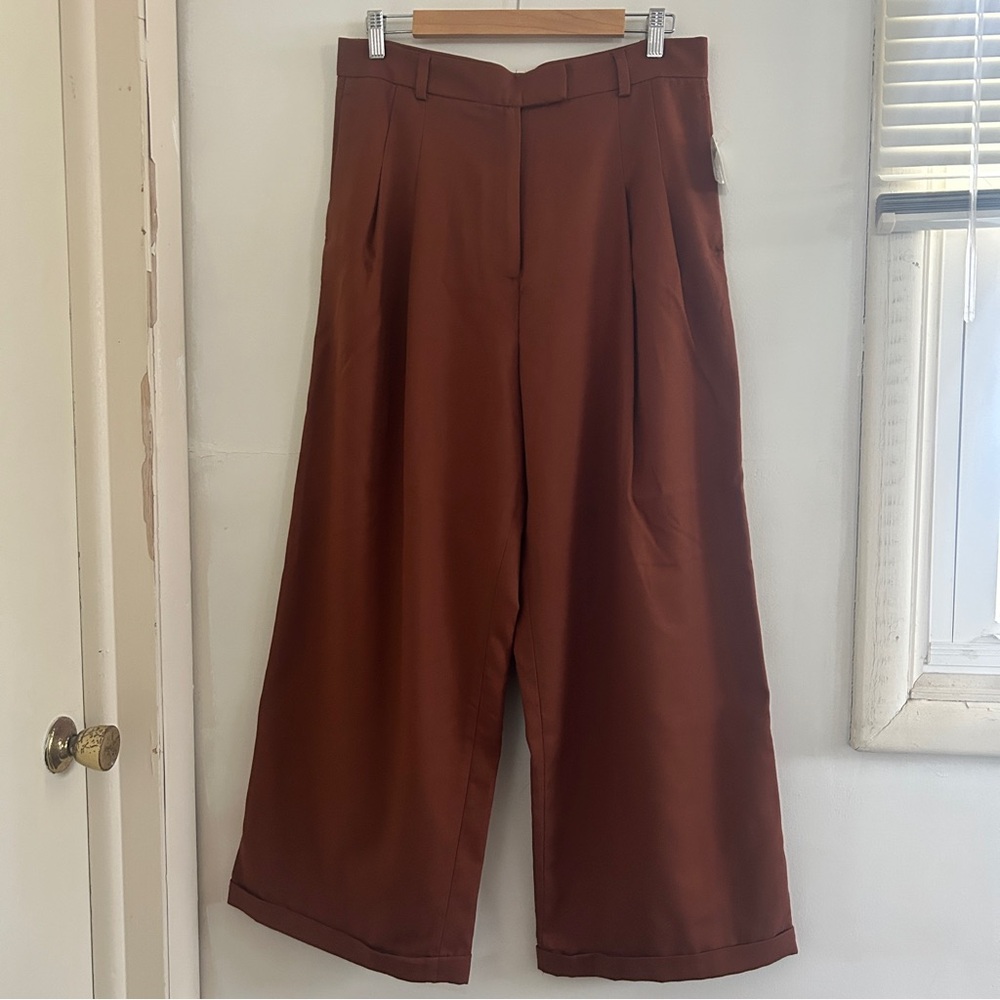 Free People Orange Wide-Leg Palazzo Pant